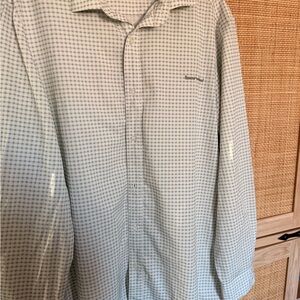 Banded Checkered Button-Up Shirt